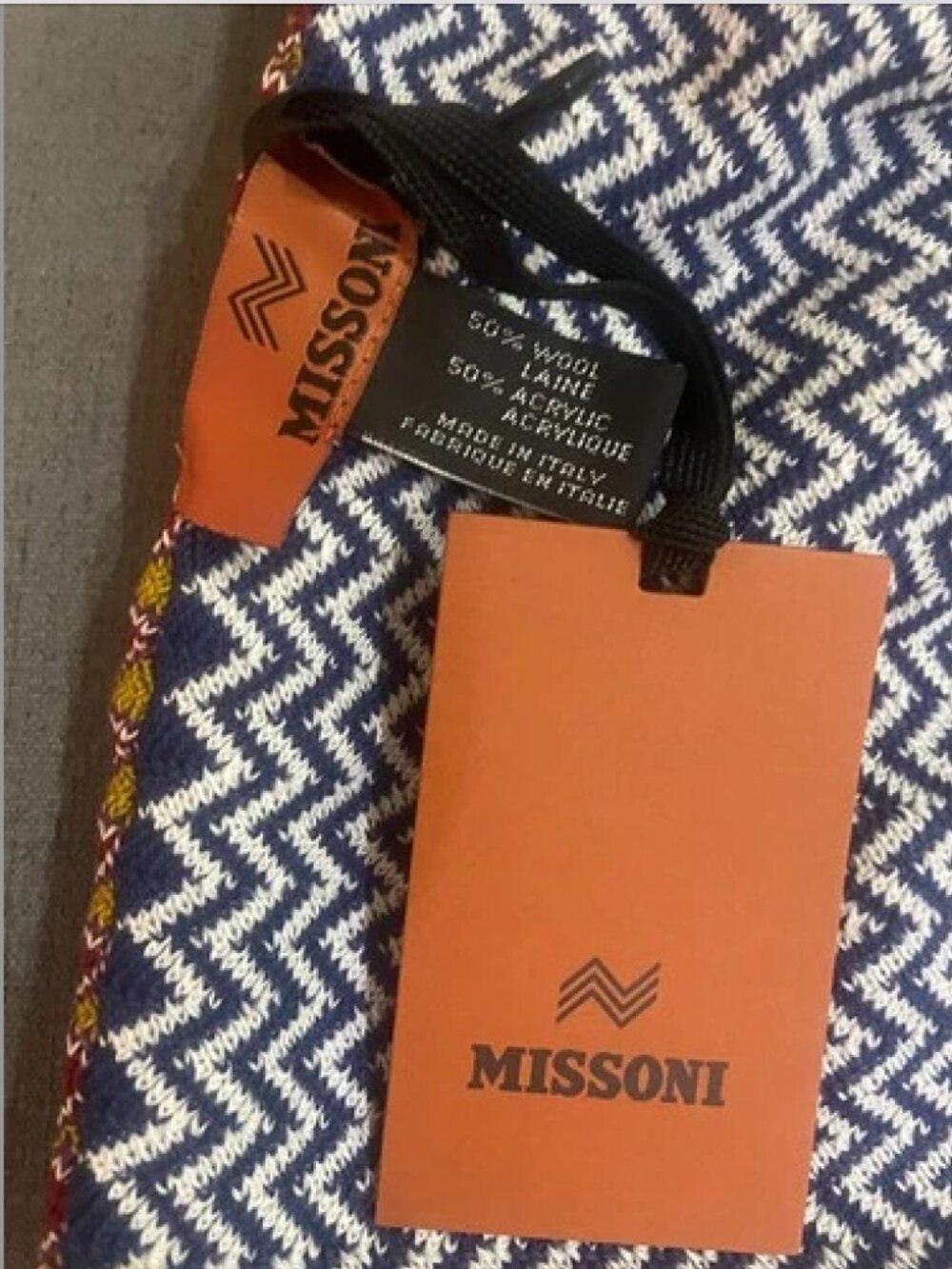 NWT Missoni Men's Split Zigzag Knit Beanie Hat - Multicolor One Size - Picture 4 of 7